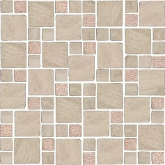 Керамическая плитка Декор kerama marazzi mbd008 Риальто Антика 4 мозаичный бежевый матовый 30x30