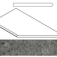 Керамогранит ГРЭЙ БОРТИК 30x60 ЗАКРУГЛЁННЫЙ 30x60